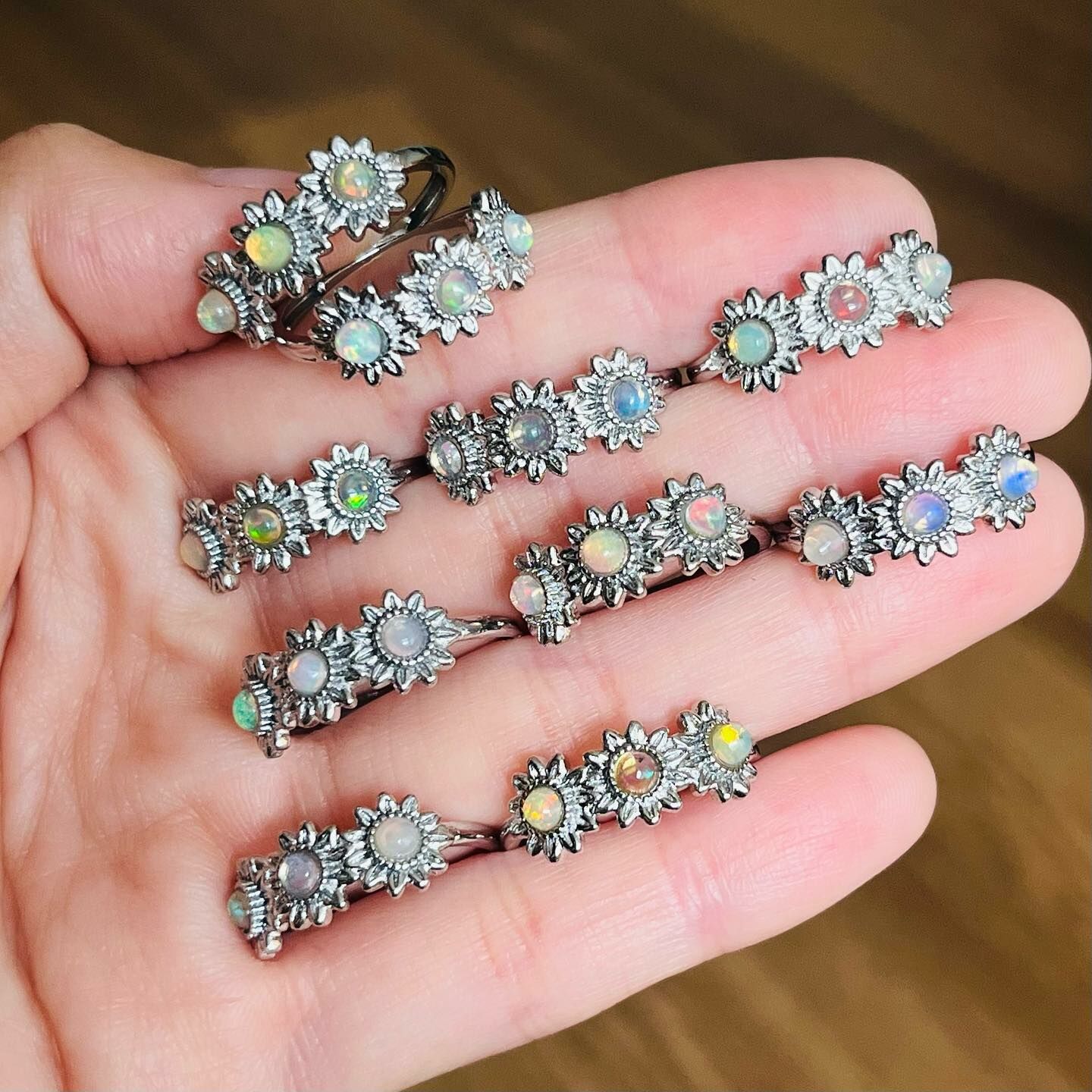 [原石] 衣索比亞蛋白石 水晶戒指