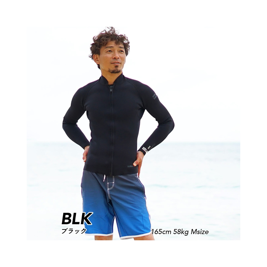 HeleiWaho 1.5mm男款 防寒上衣夾克 黑色 BLK