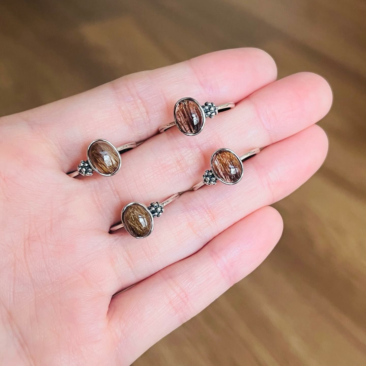 [原石] 紅銅鈦晶 925銀戒指