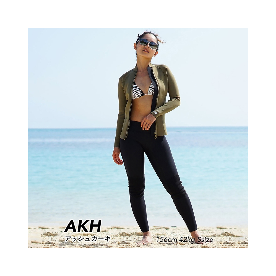 HeleiWaho 1.5mm女款 防寒上衣夾克 古茶金 AKH