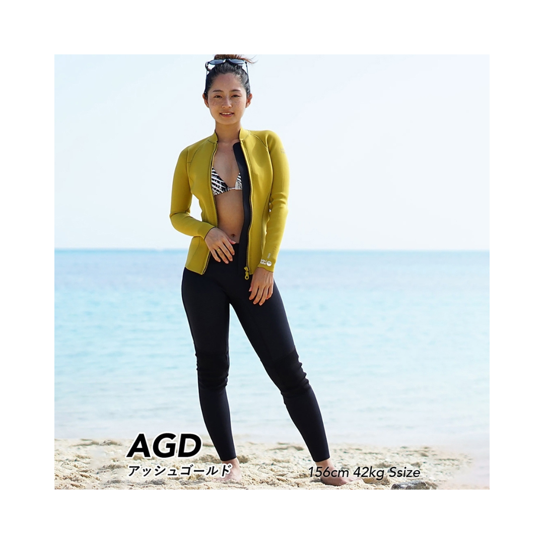 HeleiWaho 1.5mm女款 防寒上衣夾克 曙光黃 AGD