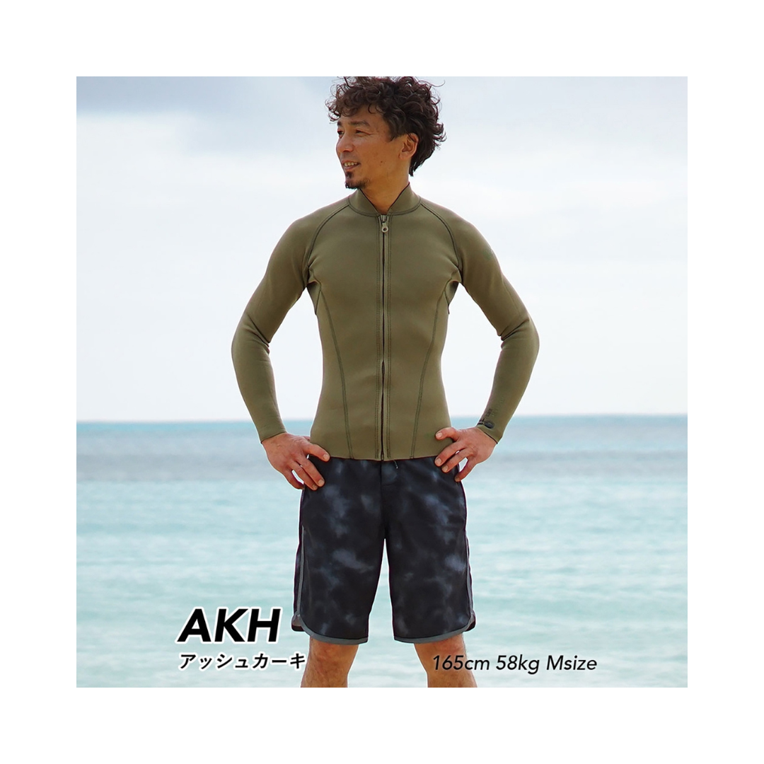 HeleiWaho 1.5mm男款 防寒上衣夾克 古茶金 AKH