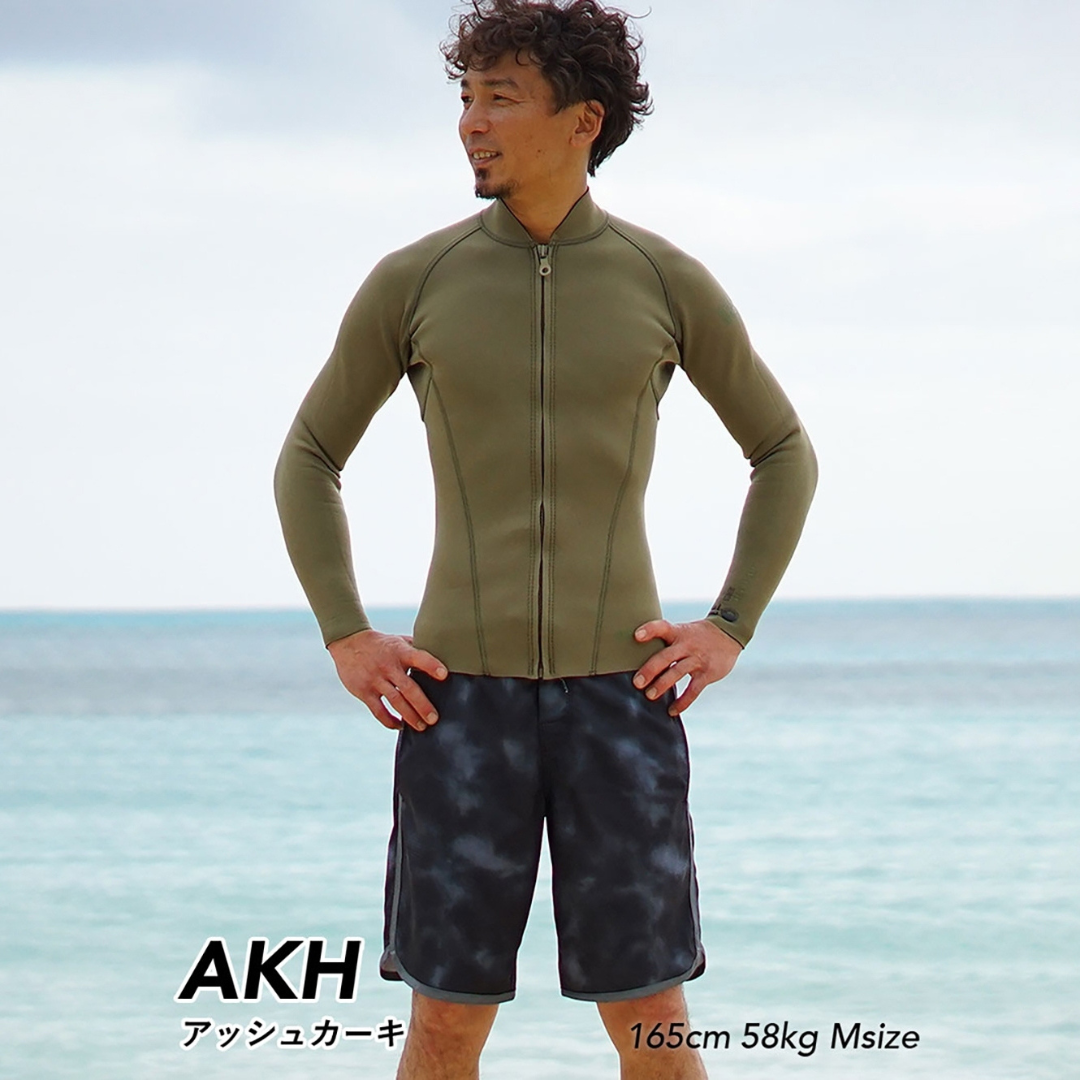 HeleiWaho 1.5mm男款 防寒上衣夾克 古茶金 AKH