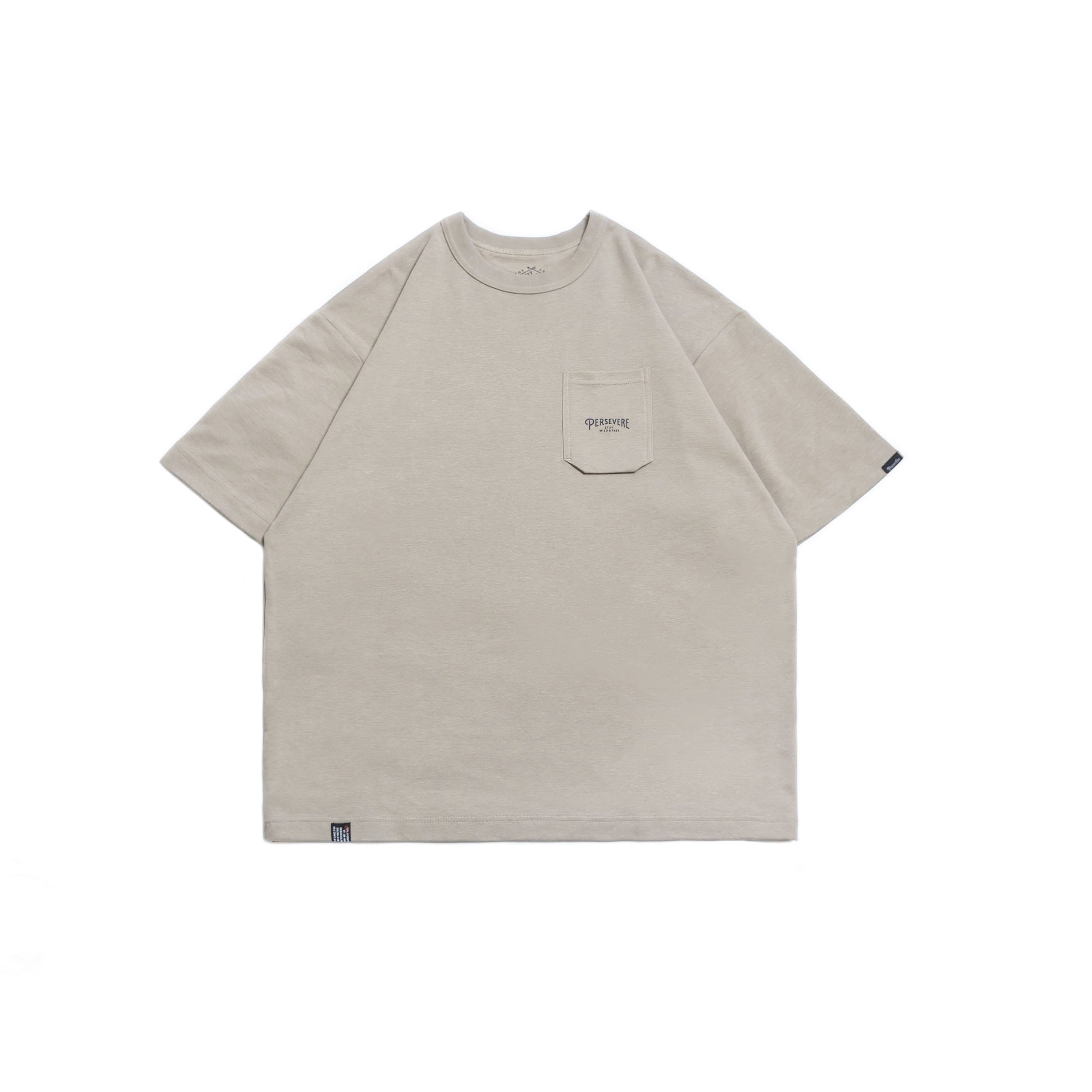 PERSEVERE HEXAGONAL POCKET CLASSIC T-SHIRT- SAND