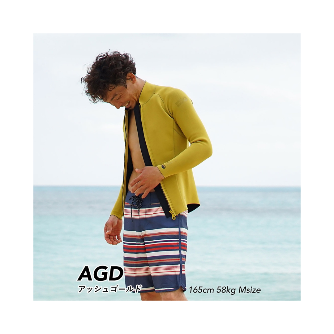 HeleiWaho 1.5mm男款 防寒上衣夾克 曙光黃 AGD