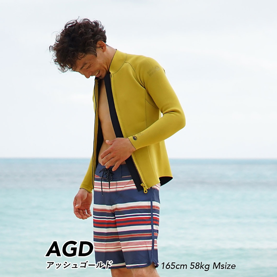 HeleiWaho 1.5mm男款 防寒上衣夾克 曙光黃 AGD