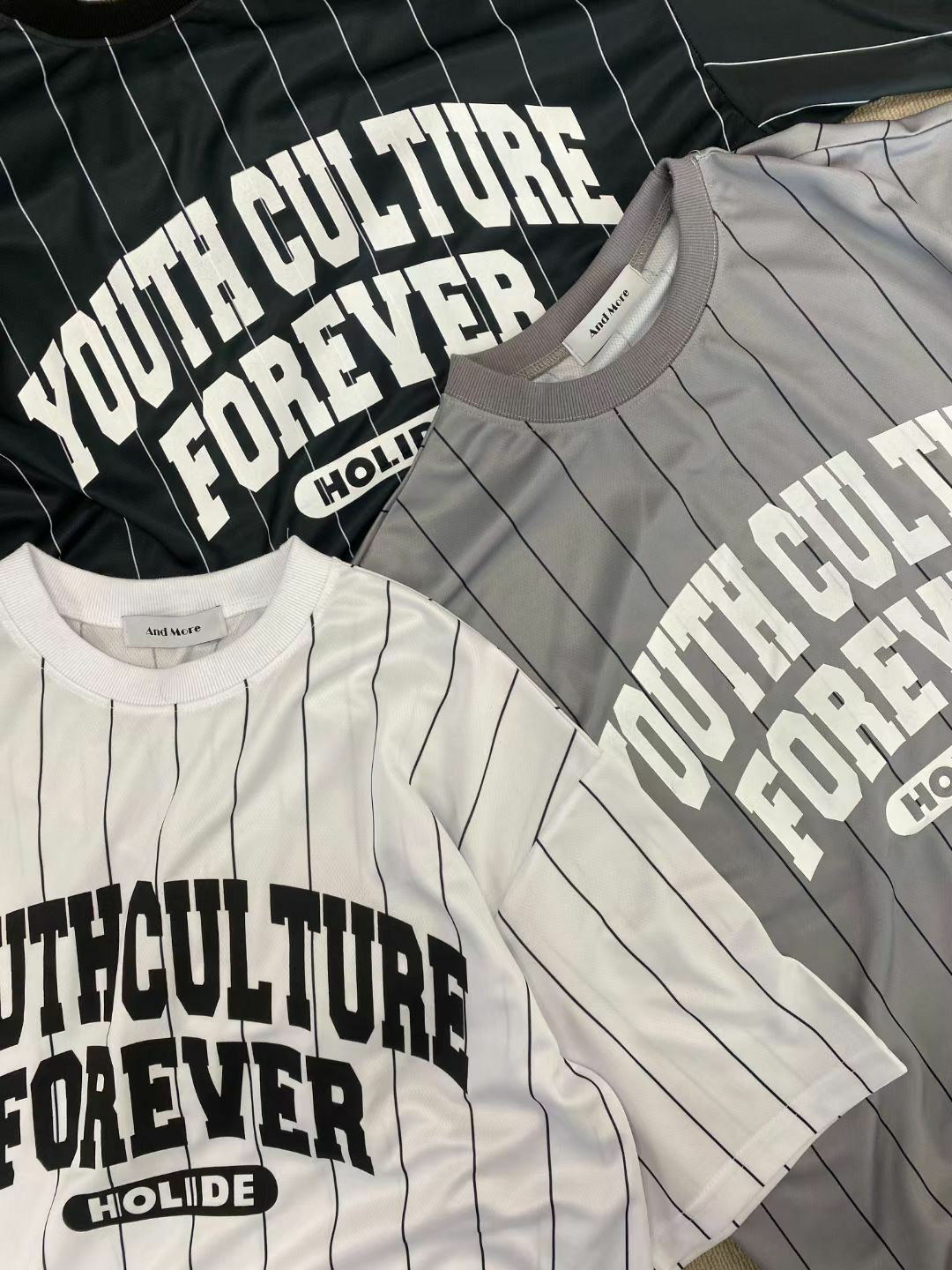 英文字直間短袖Tee And More-026T