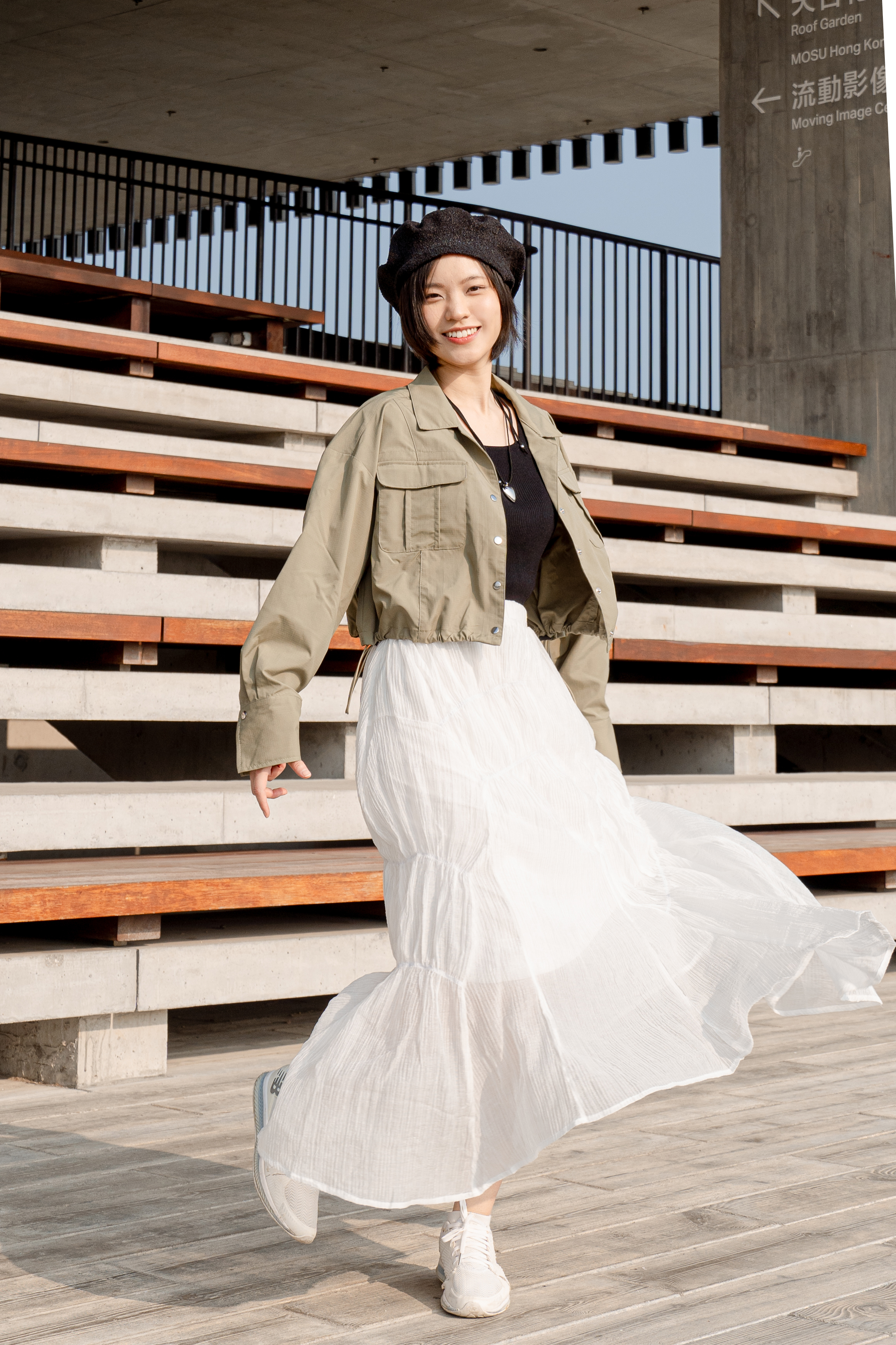 10074 ｜ 工裝感！短裝風褸外套