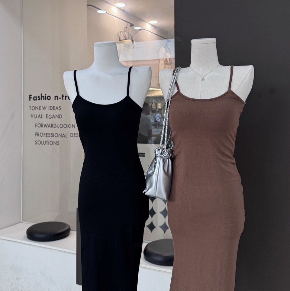 【DOMISS自訂】作弊美人魚!有胸墊 細肩帶長裙 -2色 細肩 洋裝(現+預)