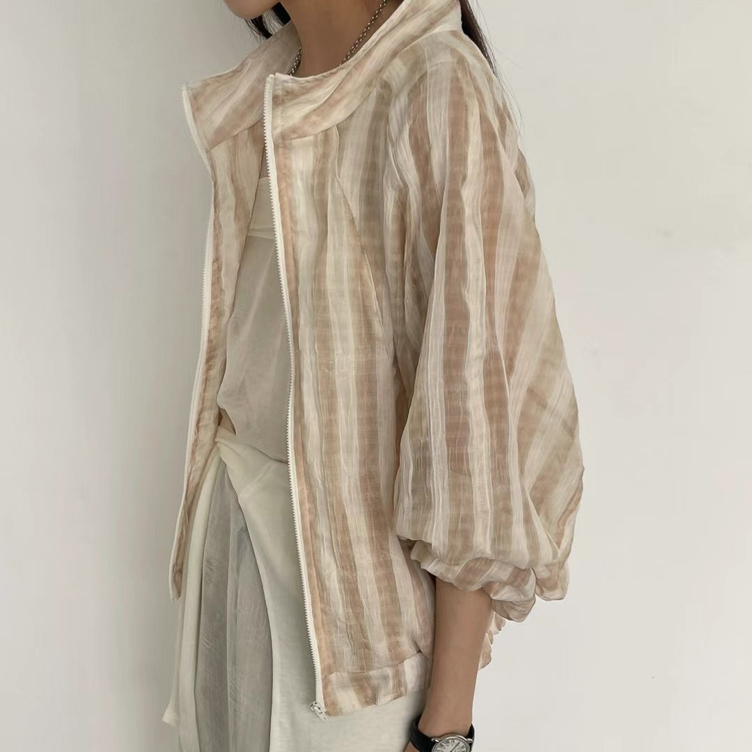 高單設計微透直紋拉鍊外(米)