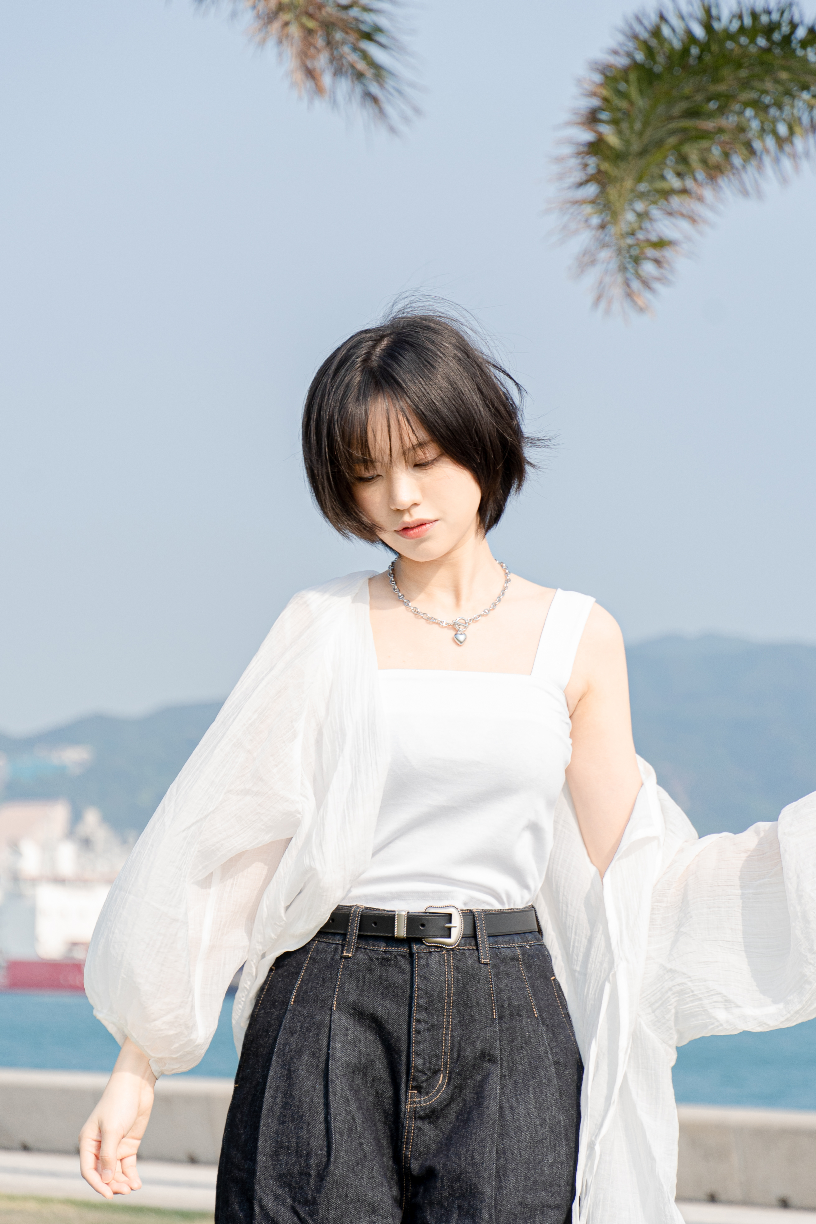 9834｜遮副乳系列～法式方領背心