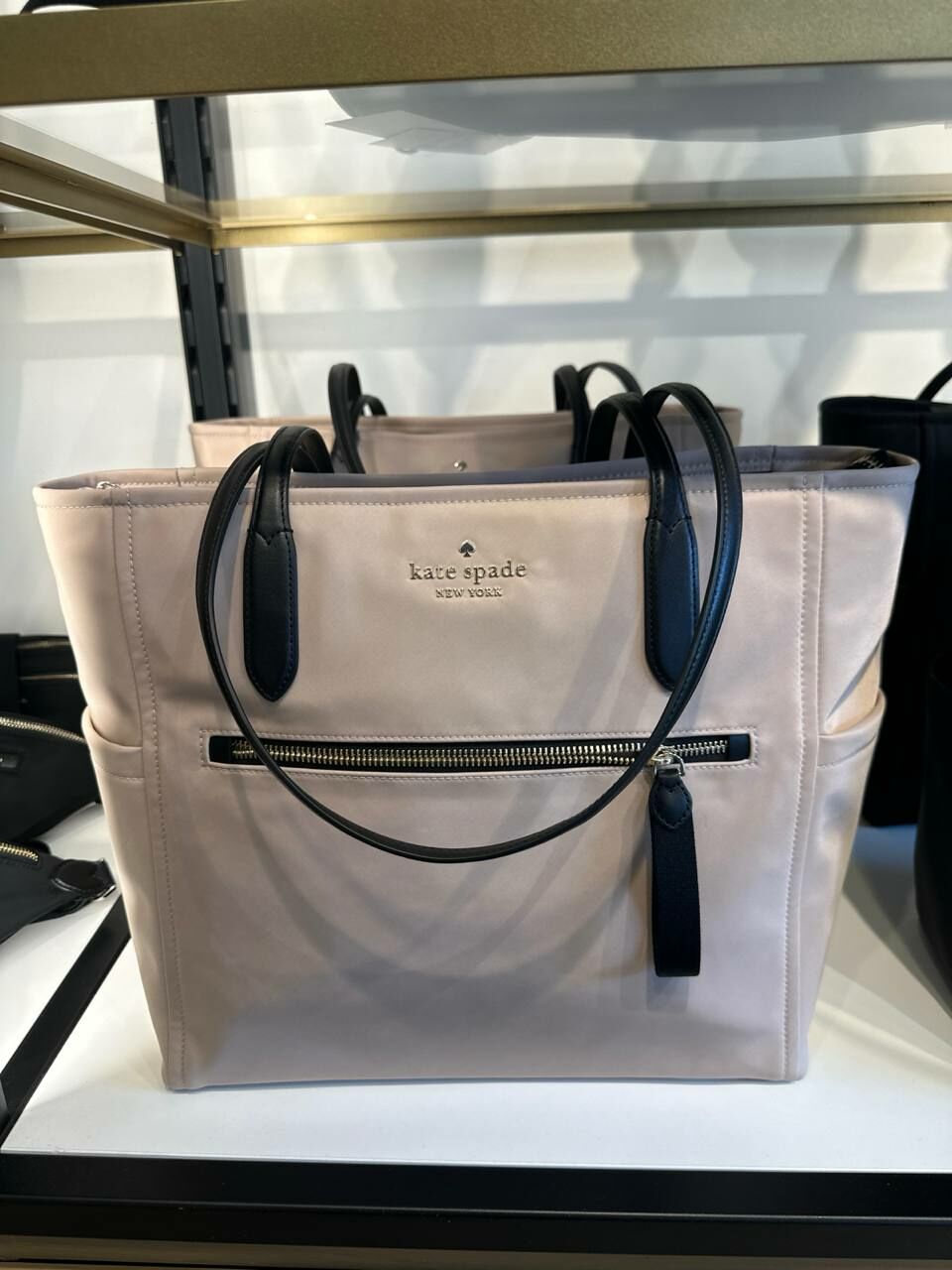 [S] KATE SPADE KE954 CHELSEA TOTE COLORBLOCK KSNY,WARM BEIGE, 196021369353 (SKS1045)