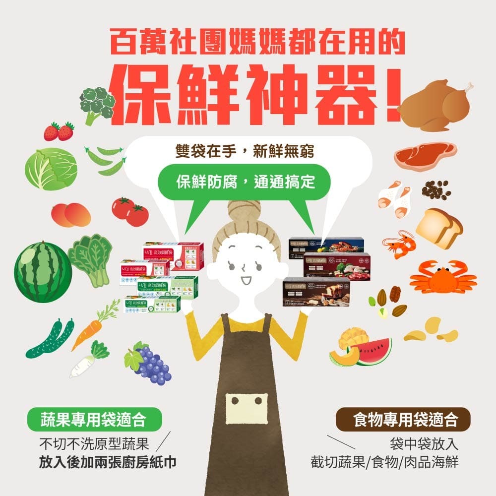 USii 高效鎖鮮袋 - 全系列7盒多件組 (超取限制請單獨下單)