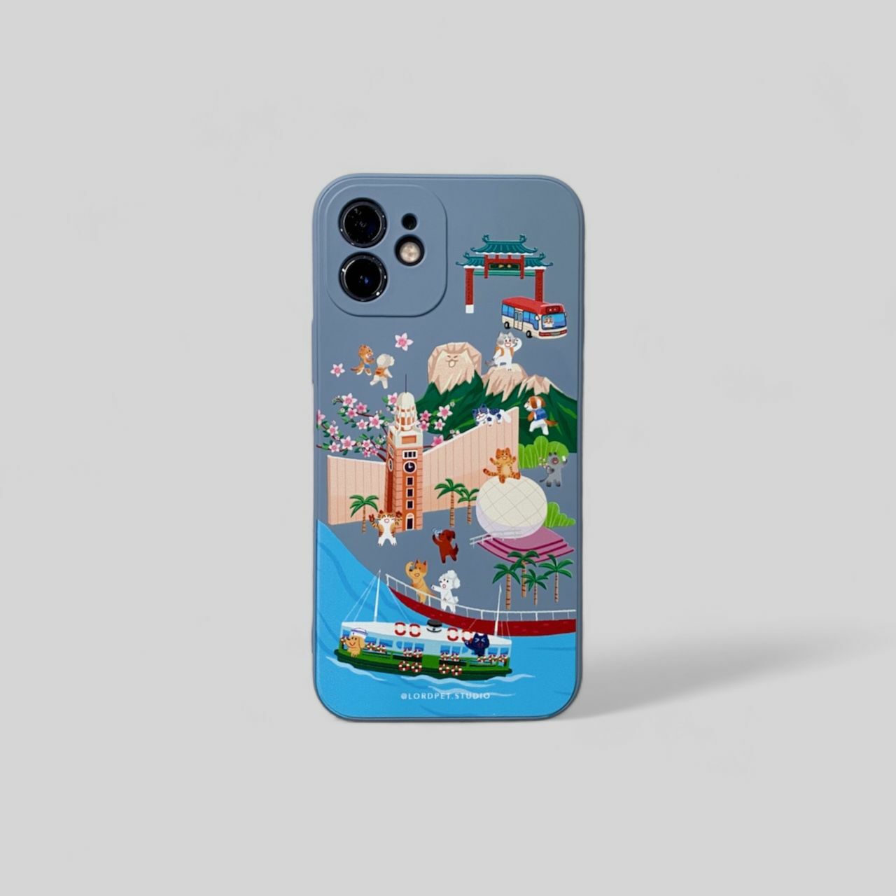 汪喵香港遊手機殼/ 獅子山 / 自家原創設計