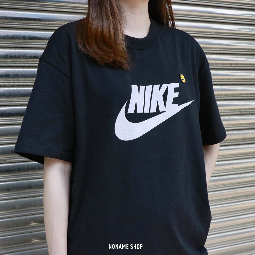 NIKE NSW 大LOGO 笑臉 短袖 黑 (男款)