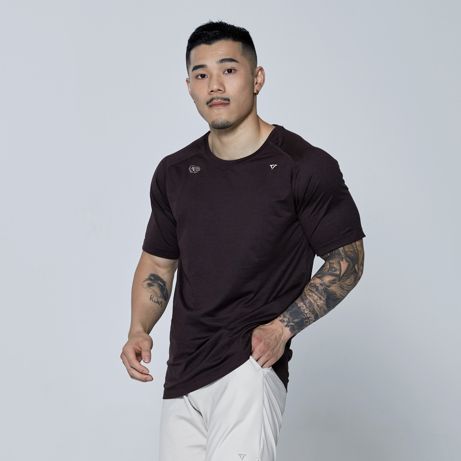 23-24 LN x VERVE Skin³ 親膚拉格蘭機能短袖｜茶染棕