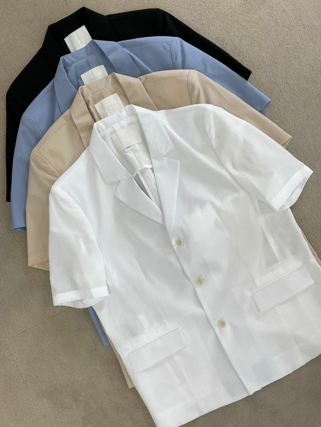 淨色短袖西裝褸 And More-031JK