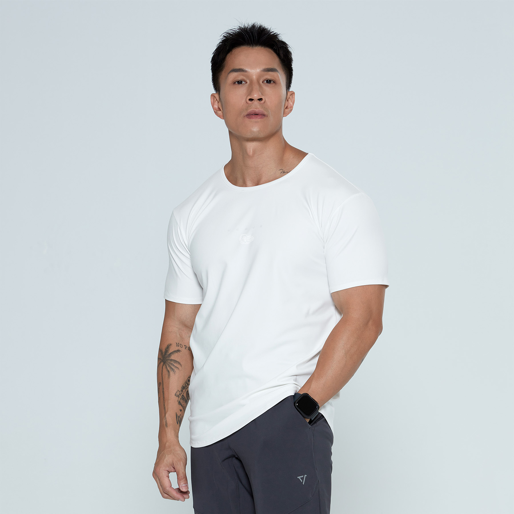 23-24 LN x VERVE XY-Stretch® 肌肉訓練短袖｜霧白