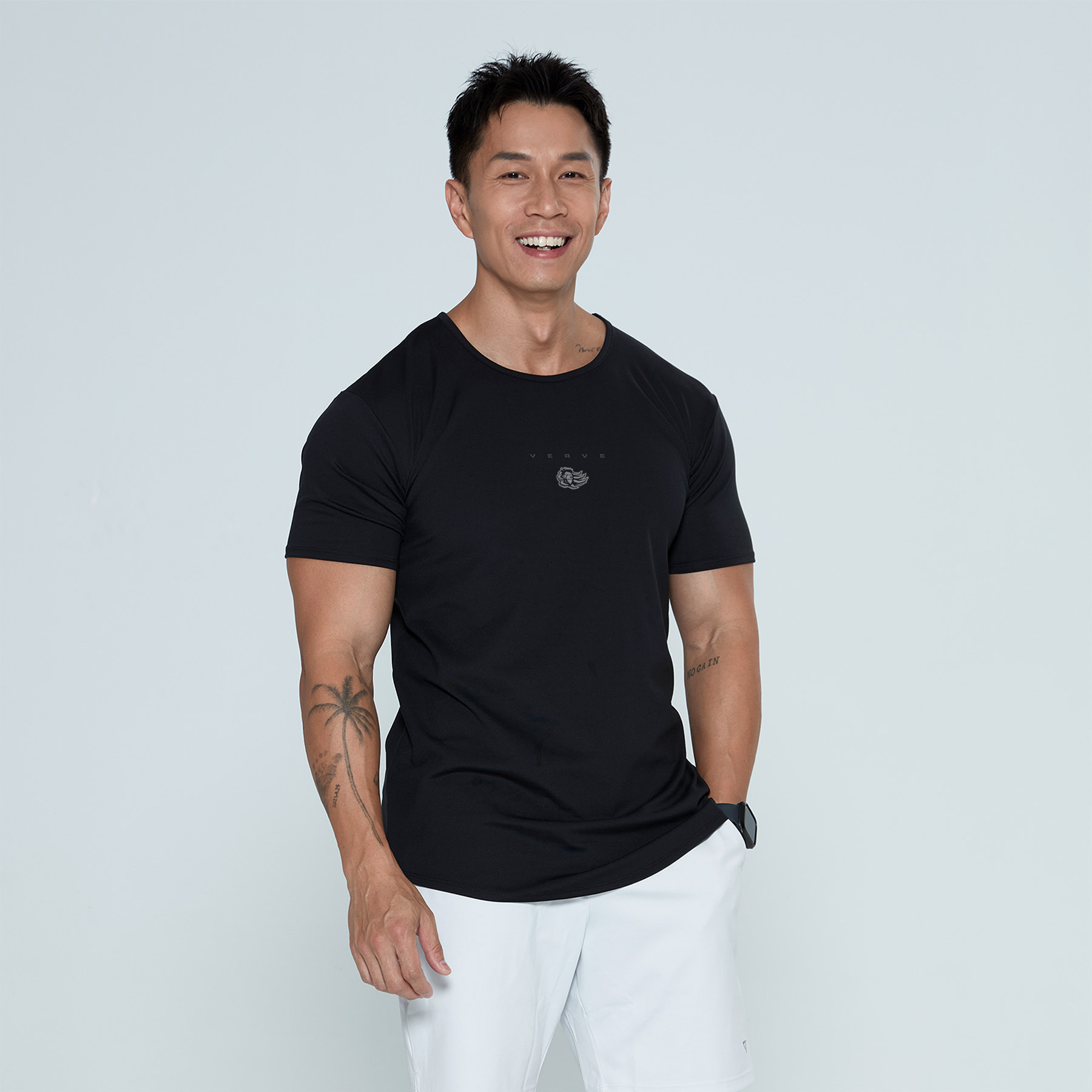 23-24 LN x VERVE XY-Stretch® 肌肉訓練短袖｜碳黑
