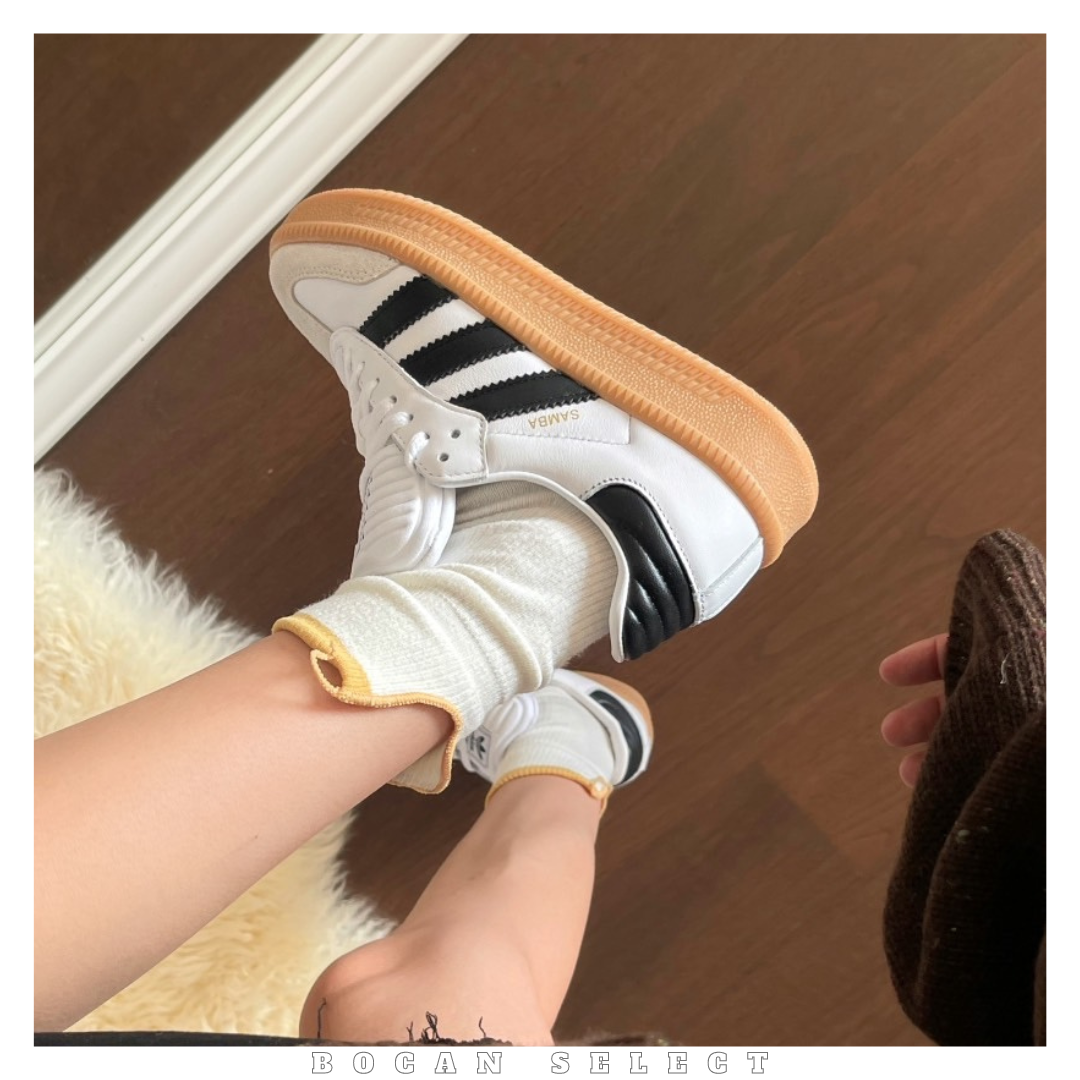 ADIDAS ORIGINALS SAMBA XLG 黑白 焦糖 厚底  (IE1377)