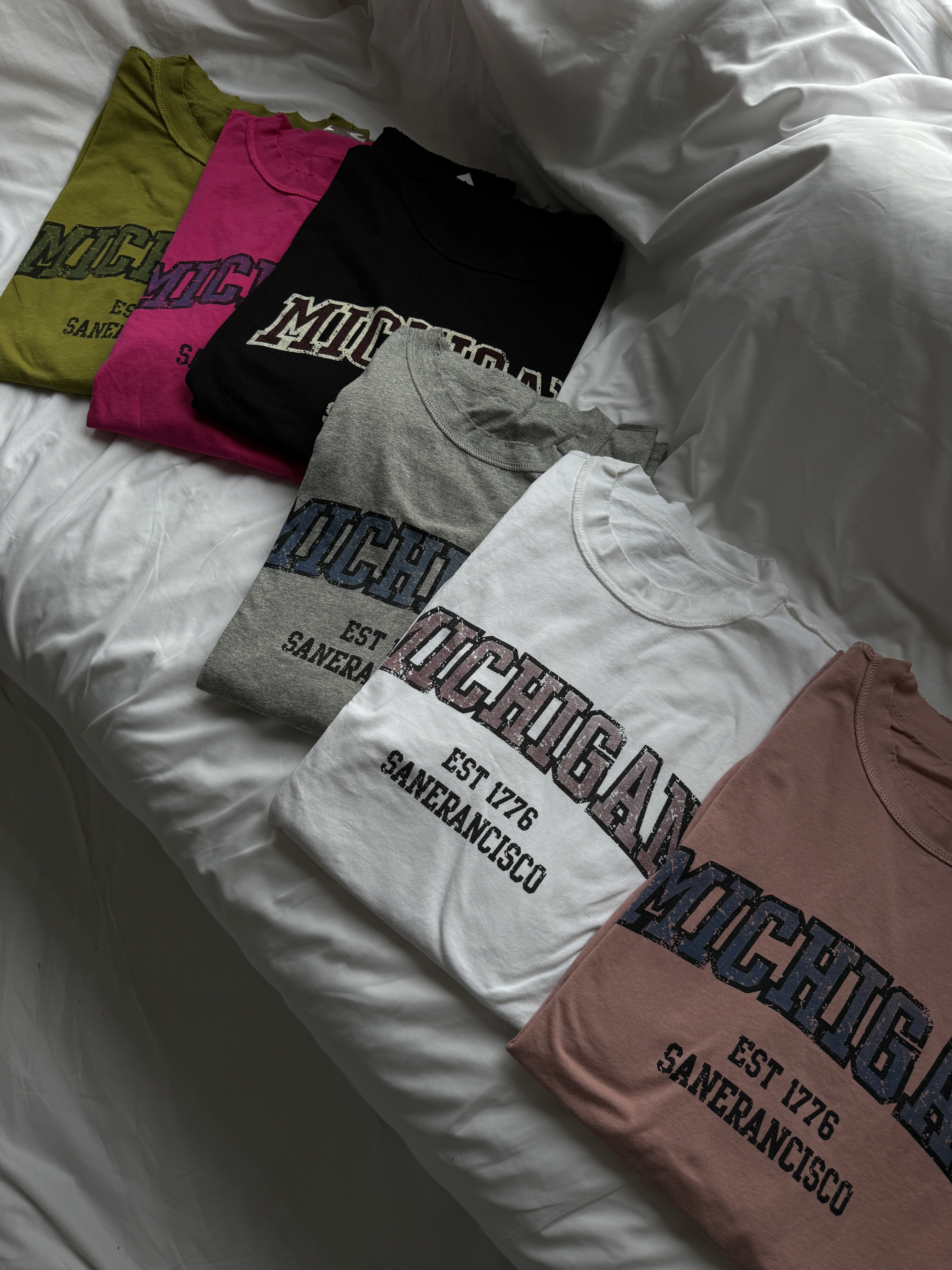 Apr.廣州連線 | 字母邊緣有磅數大寬版衣 *6色&nbsp;∣