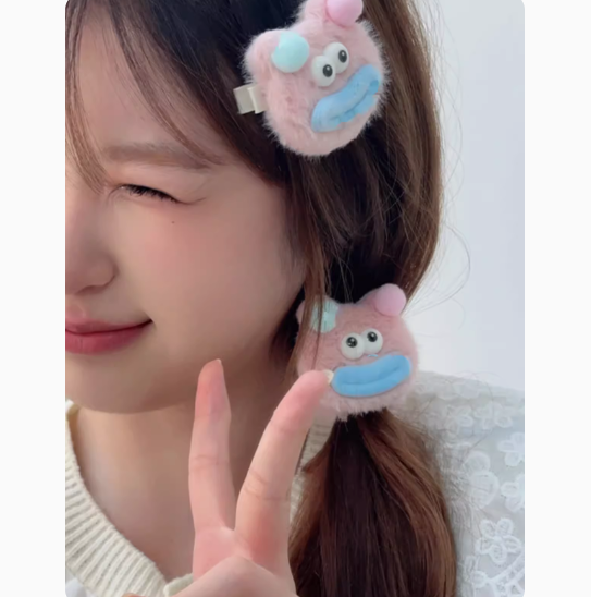 [4 FOR RM10] Quirky Ugly Doll Sausage Mouth Plush Hair Clip