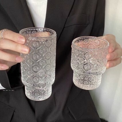 《4015》美式復古浮雕玻璃杯