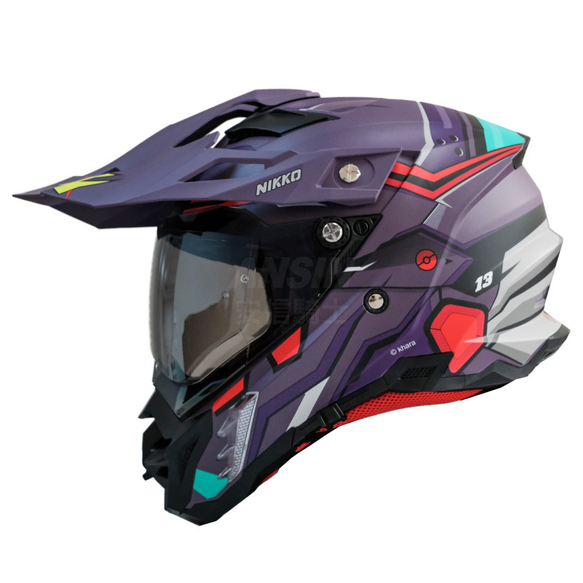 NIKKO N-851 EVA 新世紀福音戰士 限量聯名款 13號機 多功能 越野安全帽
