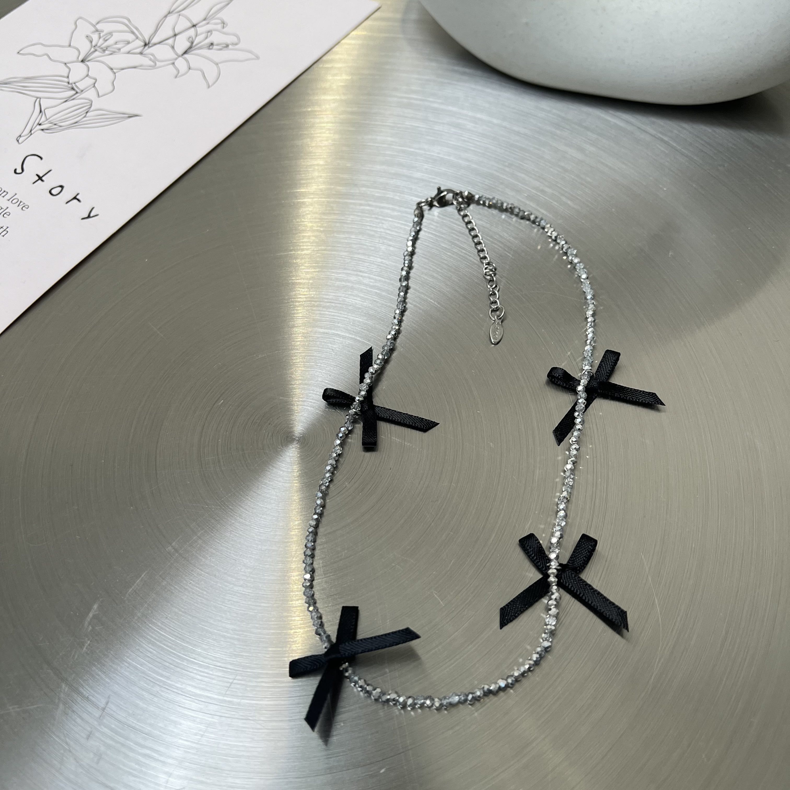 甜欲蝴蝶結頸鏈/四色