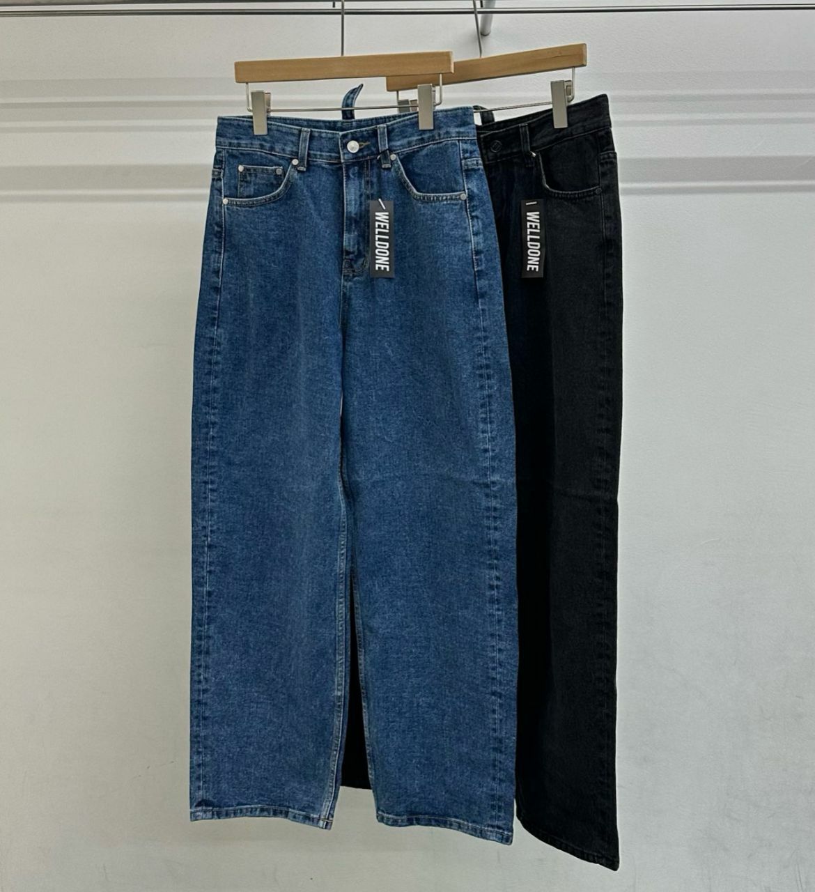 淨色鬆身牛仔褲 WELL DONE-021J