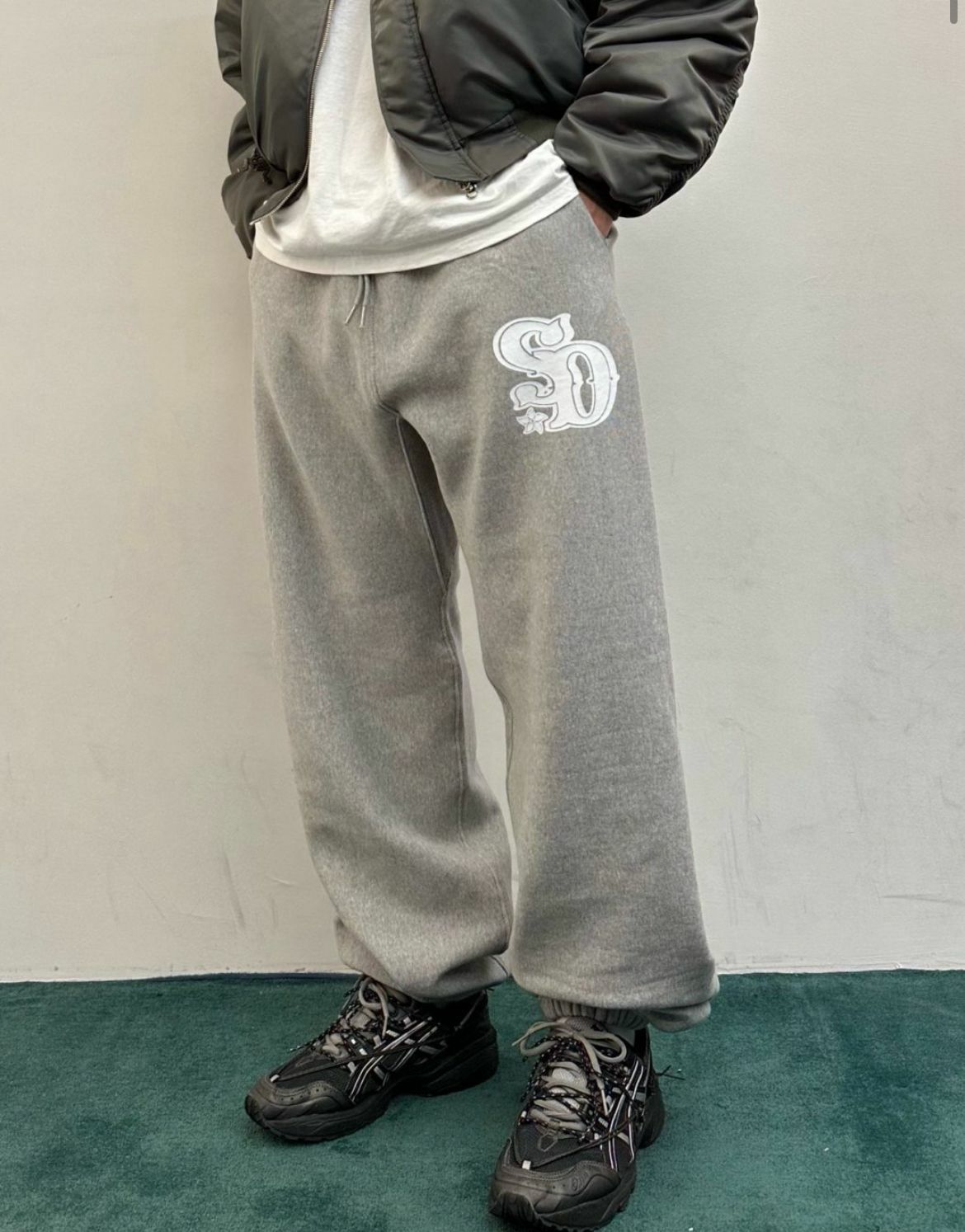 英文字棉質束腳運動褲WELL DONE-022P