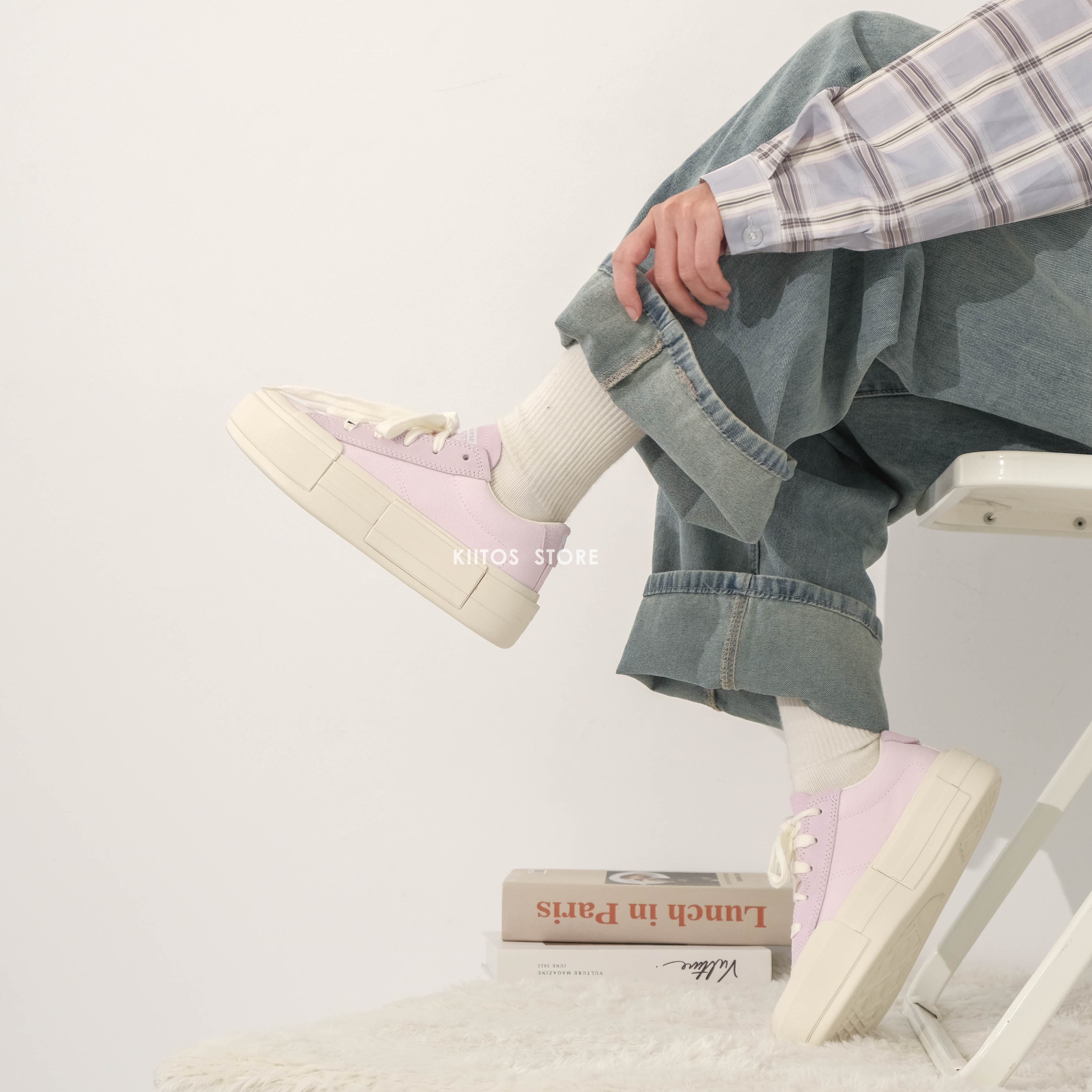 【現貨】Converse Chuck Taylor All Star Cruise Low 莫蘭迪 粉紫 解構 厚底 帆布 UU鞋 A09841C