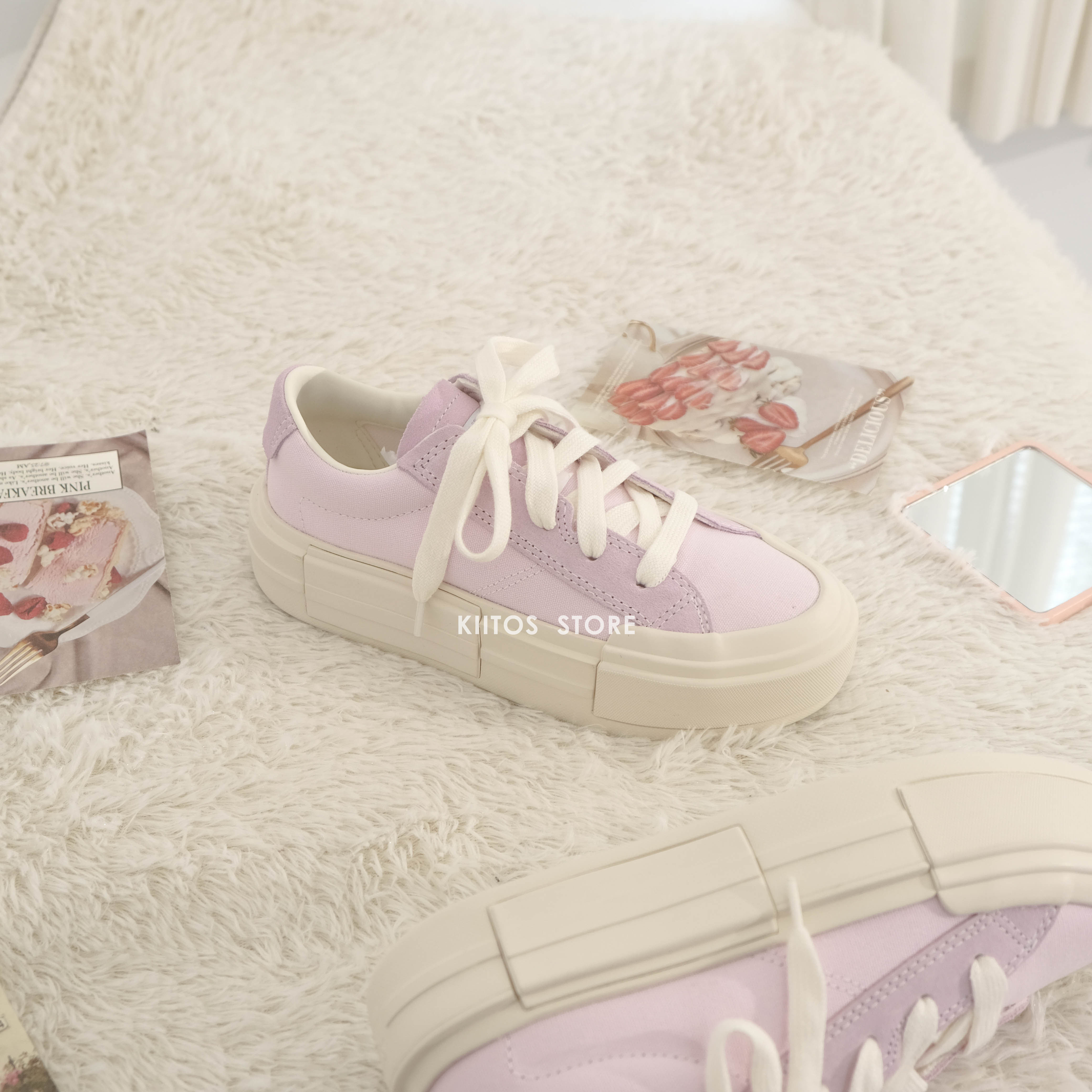 【現貨】Converse Chuck Taylor All Star Cruise Low 莫蘭迪 粉紫 解構 厚底 帆布 UU鞋 A09841C