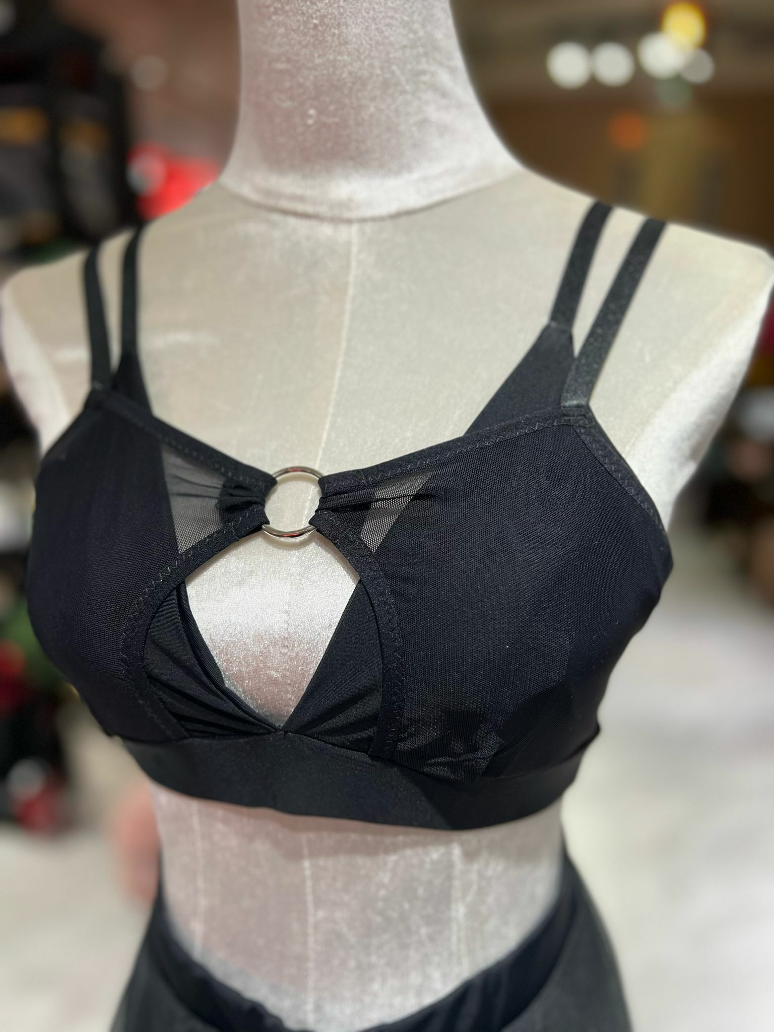 Top Dance Exo-Mesh Black