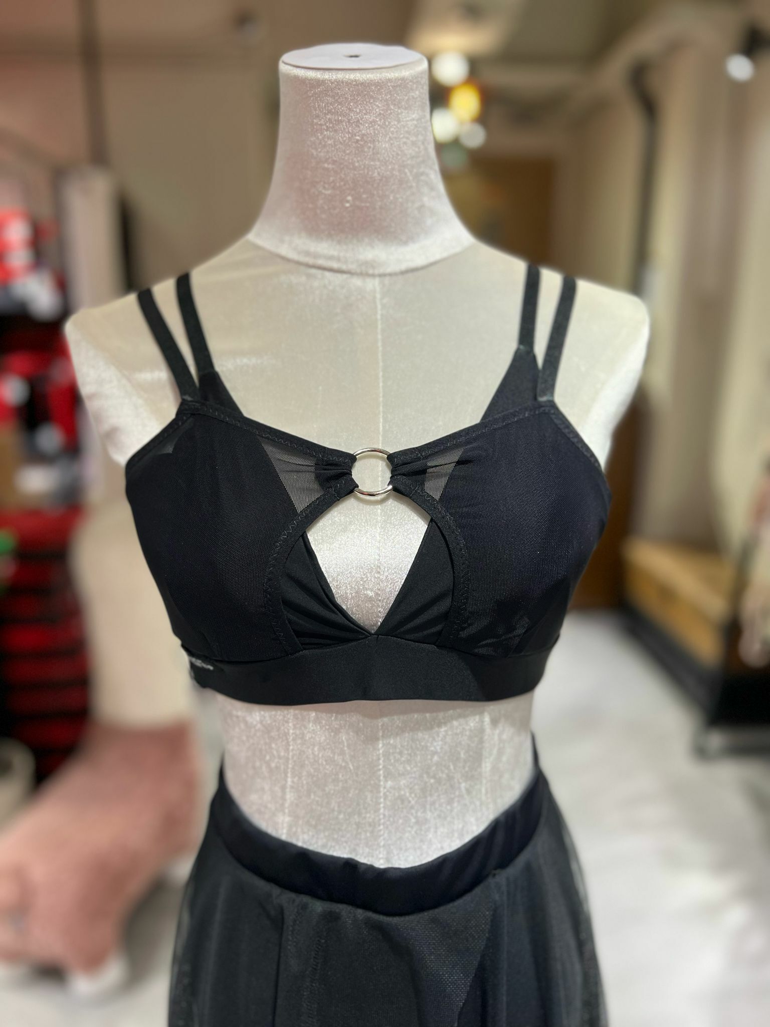 Top Dance Exo-Mesh Black