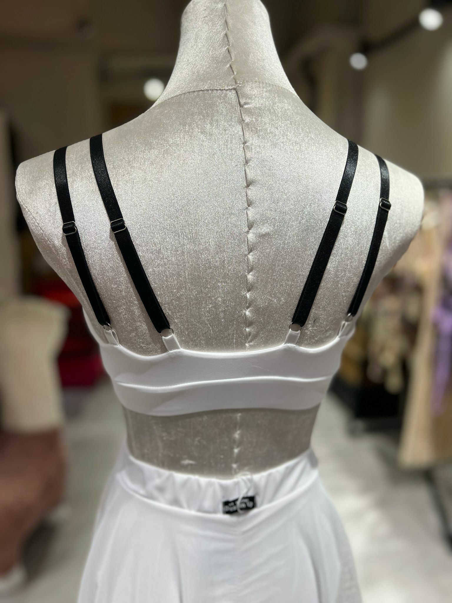 Top Dance Exo-Mesh White