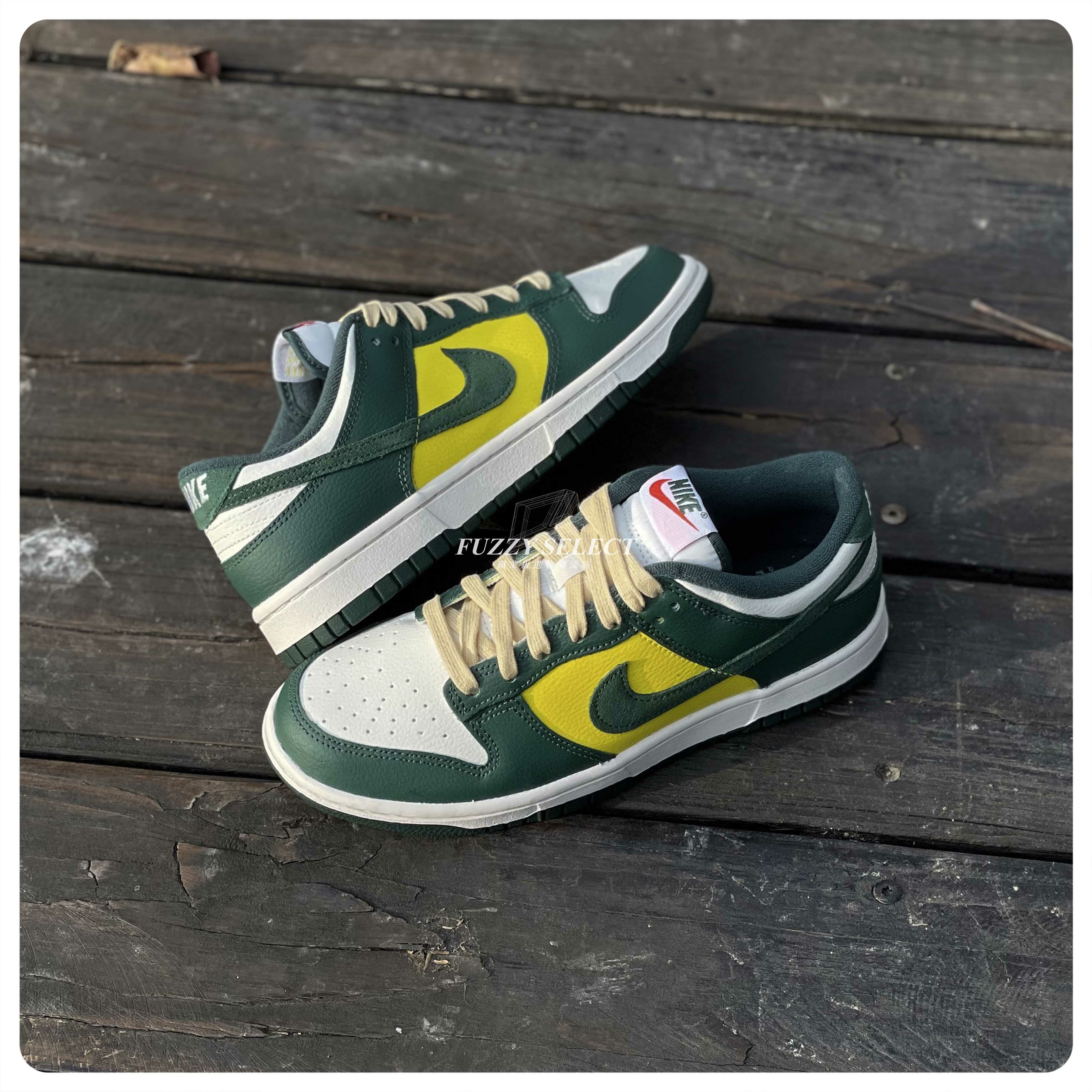 【逢甲FUZZY】W Nike Dunk Low "Noble Green" 綠黃 奶油鞋帶 FD0350-133