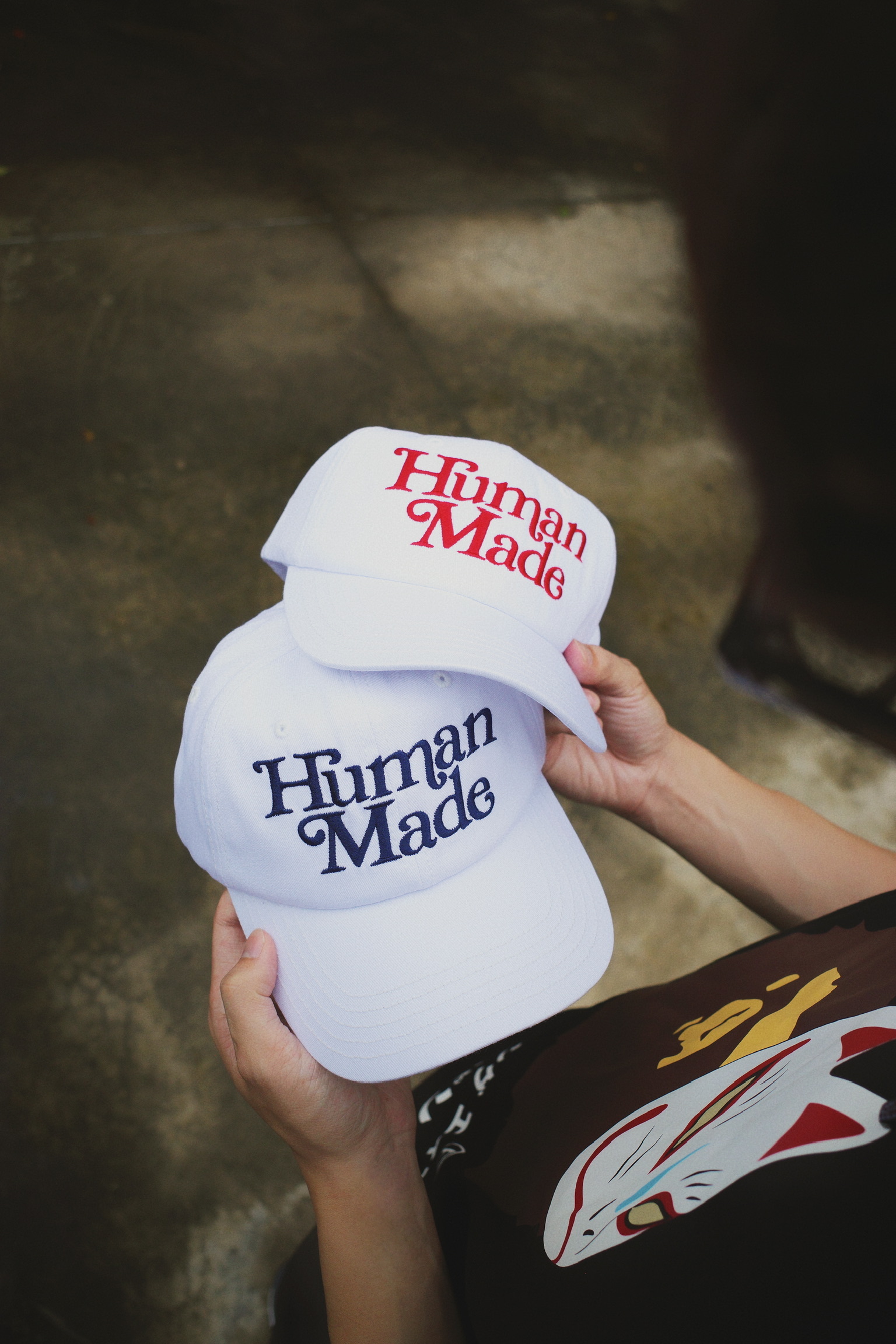 HUMAN MADE X GDC 聯名 經典字體老帽 藍字/紅字