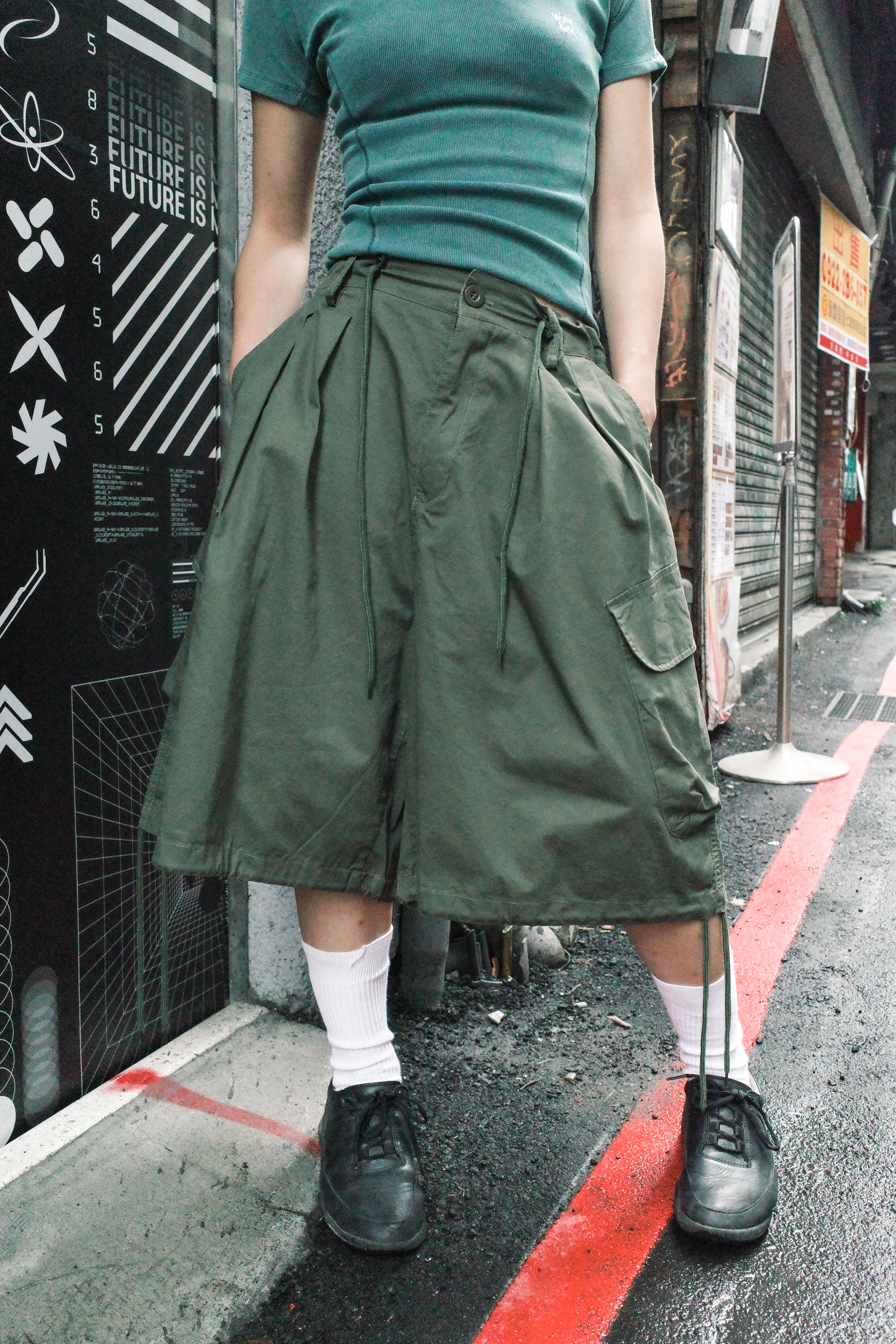 『Always_Good』日系 闊腿 寬鬆 短褲