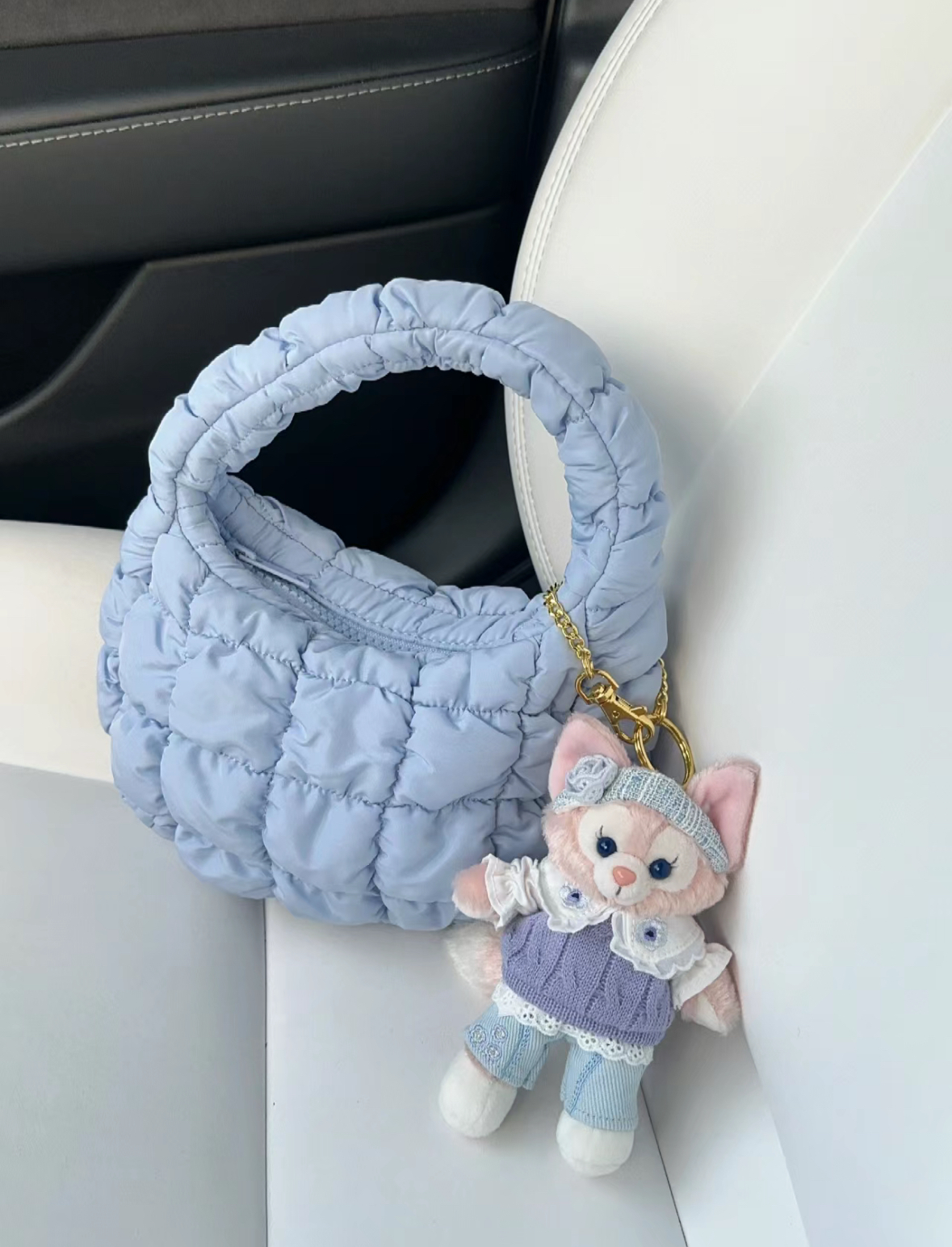 🇸🇪COS Quilted Micro 寶寶藍 衍縫 雲朵包 手提包 包包 淺藍色/現貨