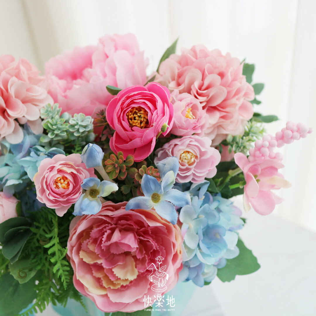 ❖獨家❖霓彩花開 I 擬真花盆花  PF240009