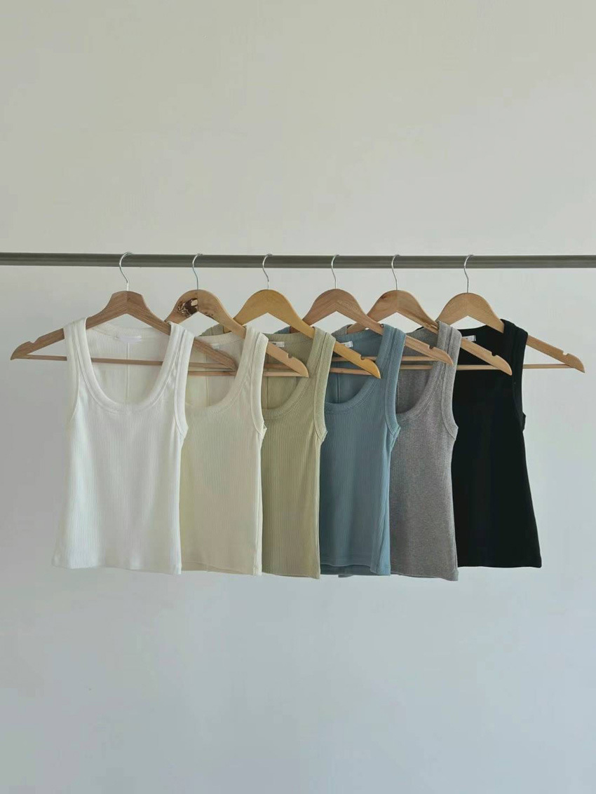 (6 colors!) Eloise back stitch midline tank vest