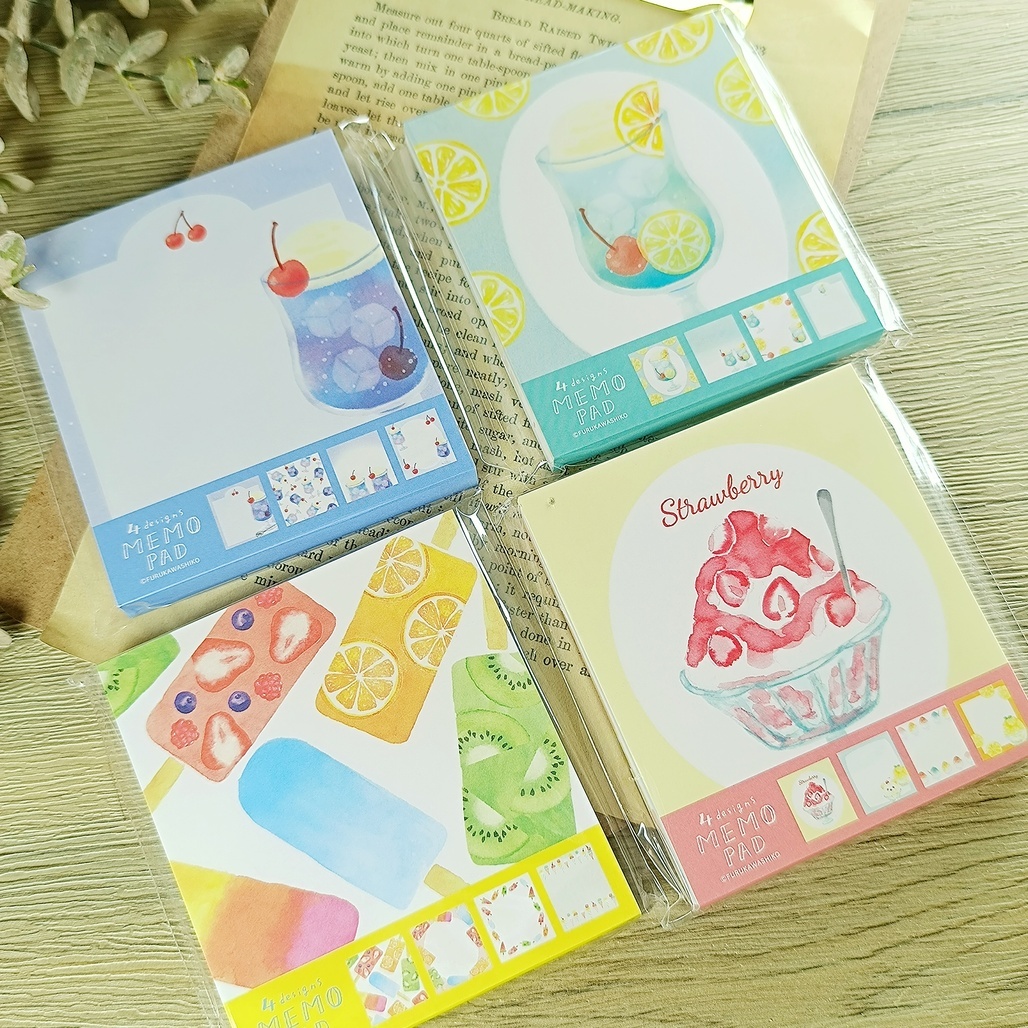 日本古川紙工 Wa-Life 夏季限定系列 4圖案方形便條紙本 共四款