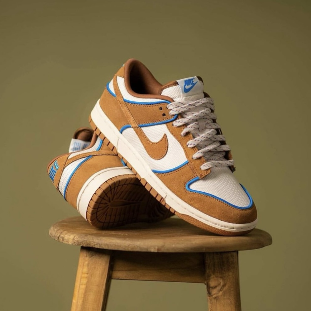Nike Dunk Low PRM Light British Tan 棕褐色 麂皮 焦糖底 天空藍