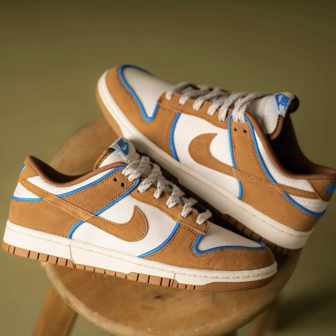 Nike Dunk Low PRM Light British Tan 棕褐色 麂皮 焦糖底 天空藍