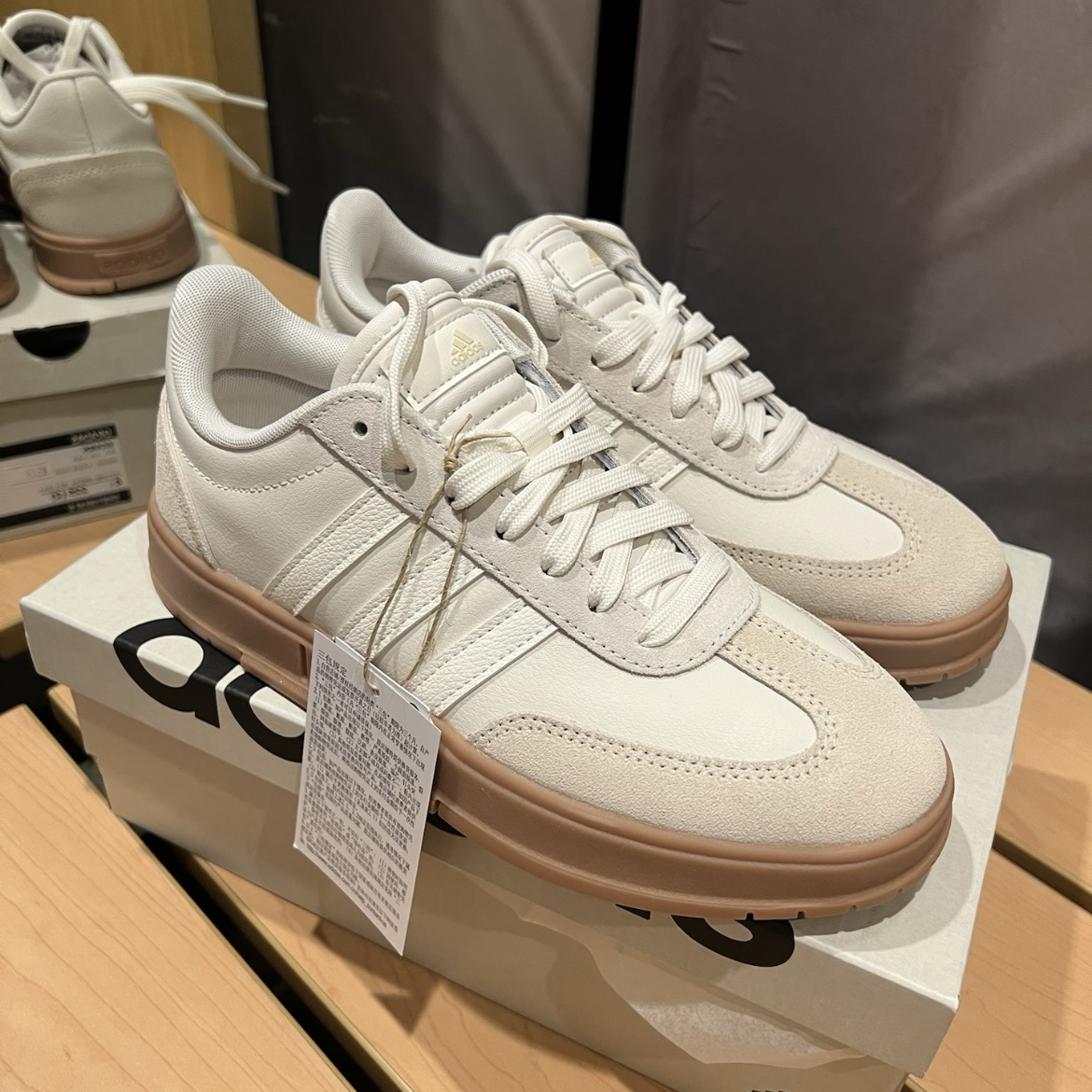 Adidas Neo Gradas 焦糖牛奶 米白 小Samba 焦糖底