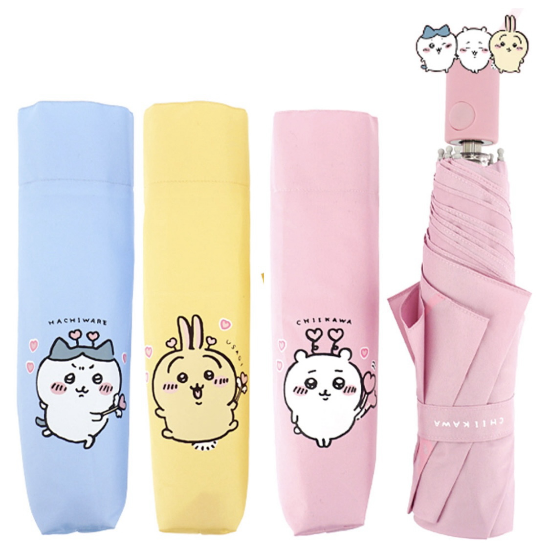 預訂｜韓國限定 Chiikawa 心心3段自動摺疊傘 縮骨遮 55CM