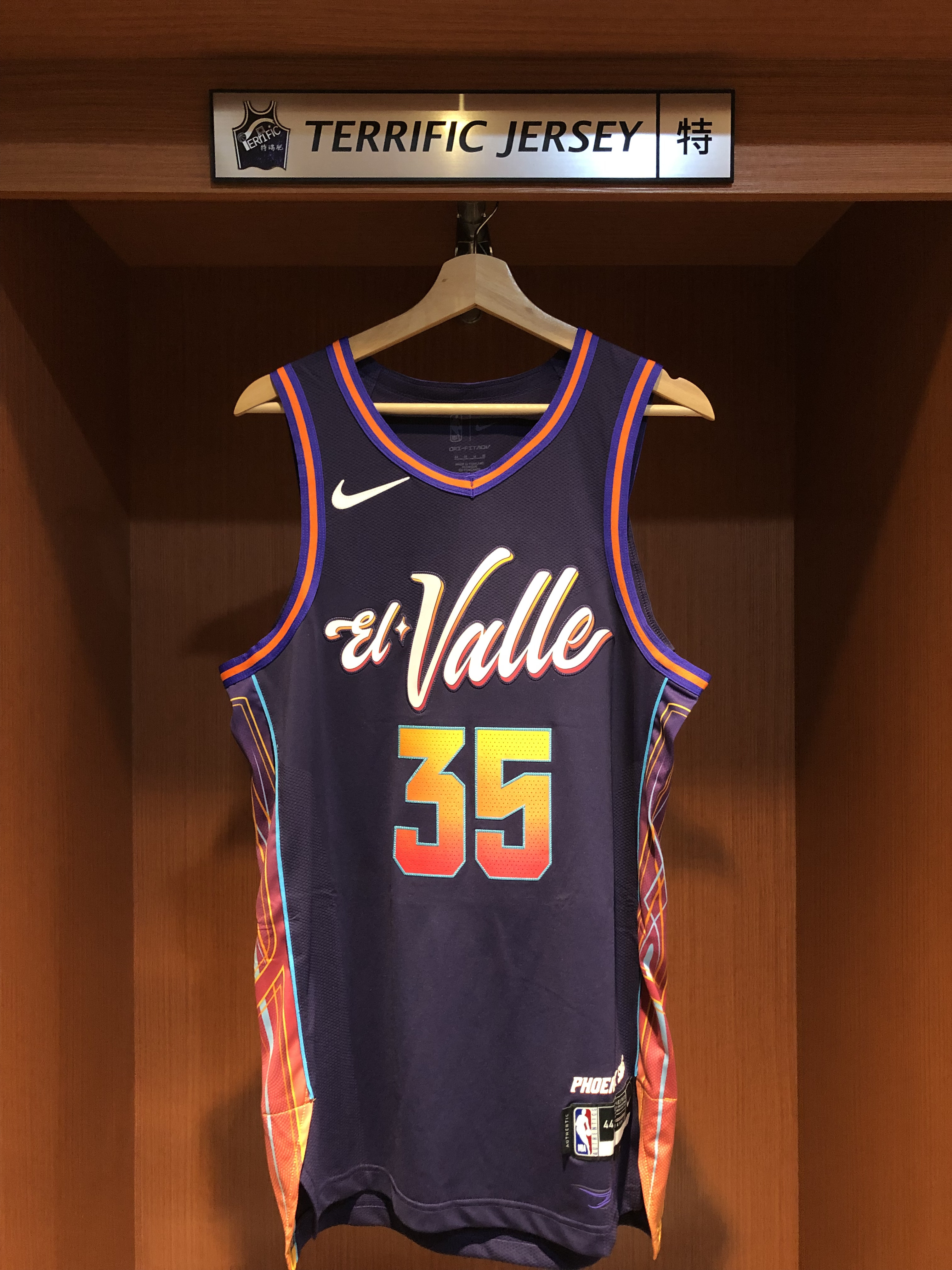 NBA球衣 Kevin Durant 鳳凰城太陽城市 City Nike Authentic 球員版 電繡 全新