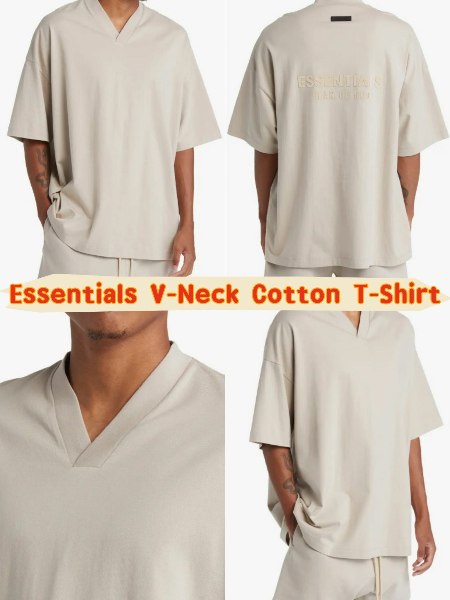 【預購】ESSENTIALS F041509 V領男女同款TEE