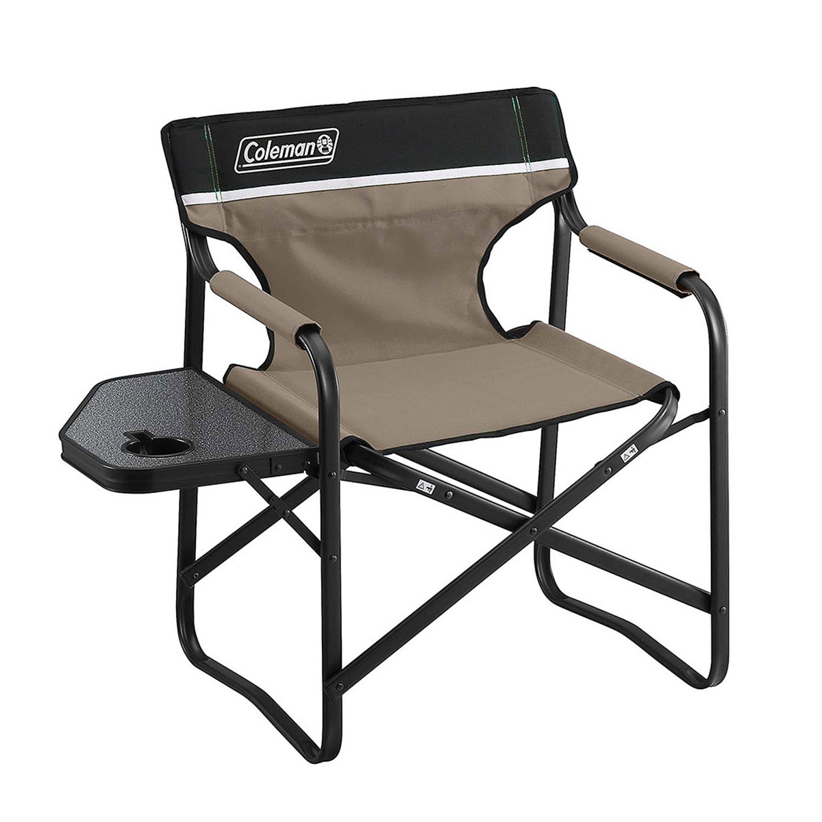 美國品牌Coleman 休閒椅連小側桌 (87 x 52 x H77cm)-米灰色 -2190860